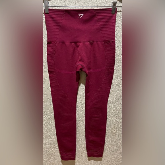Gymshark Pink Red Leggings Size S - Picture 5 of 13